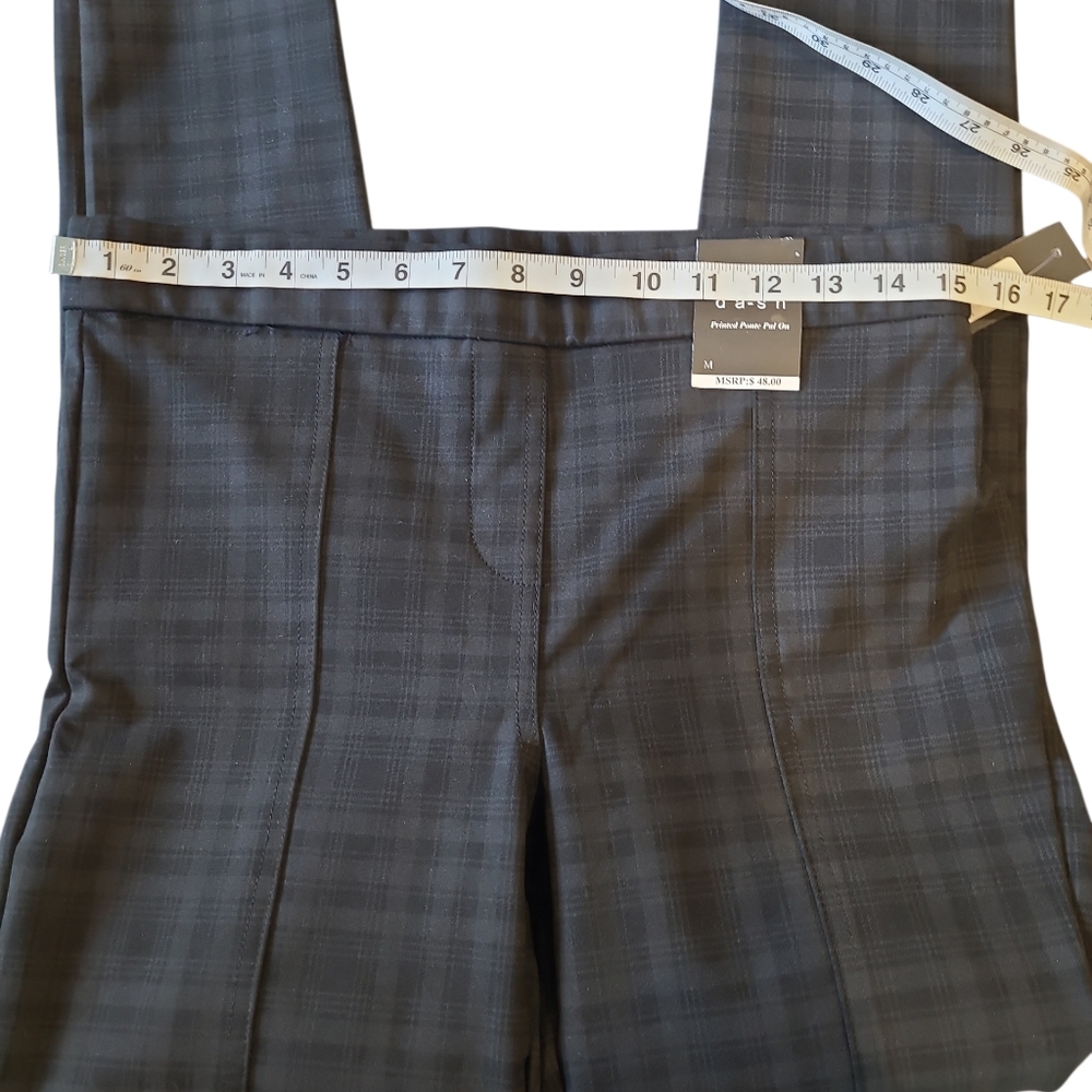 Women's Dash Ponte Plaid Leggings Black & Charcoal Med NWT's - Picture 11 of 13